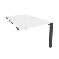 Onix O.MP-D.SPR-1.8 (Белый Бриллиант/Антрацит) Стол-приставка двойной на П-образном м/к к опорным элем.