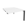 Onix O.MP-D.SPR-2.7 (Белый Бриллиант/Антрацит) Стол-приставка двойной на П-образном м/к к опорным элем.