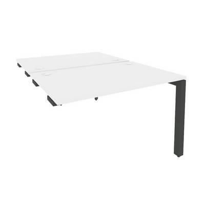Onix O.MP-D.SPR-2.8 (Белый Бриллиант/Антрацит) Стол-приставка двойной на П-образном м/к к опорным элем.
