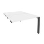 Onix O.MP-D.SPR-2.8 (Белый Бриллиант/Антрацит) Стол-приставка двойной на П-образном м/к к опорным элем.