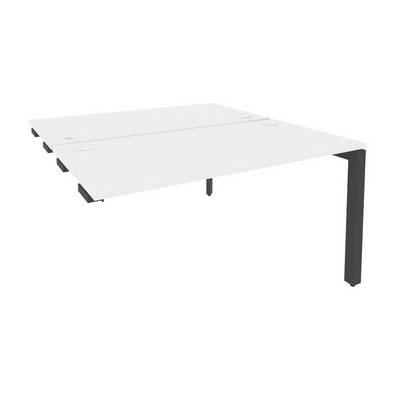 Onix O.MP-D.SPR-3.7 (Белый Бриллиант/Антрацит) Стол-приставка двойной на П-образном м/к к опорным элем.