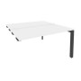 Onix O.MP-D.SPR-3.7 (Белый Бриллиант/Антрацит) Стол-приставка двойной на П-образном м/к к опорным элем.