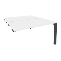 Onix O.MP-D.SPR-3.8 (Белый Бриллиант/Антрацит) Стол-приставка двойной на П-образном м/к к опорным элем.