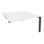 Onix O.MP-D.SPR-3.8 (Белый Бриллиант/Антрацит) Стол-приставка двойной на П-образном м/к к опорным элем.