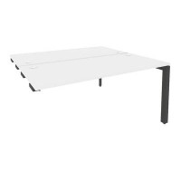 Onix O.MP-D.SPR-4.7 (Белый Бриллиант/Антрацит) Стол-приставка двойной на П-образном м/к к опорным элем.