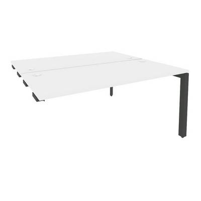 Onix O.MP-D.SPR-4.7 (Белый Бриллиант/Антрацит) Стол-приставка двойной на П-образном м/к к опорным элем.