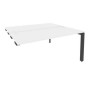 Onix O.MP-D.SPR-4.7 (Белый Бриллиант/Антрацит) Стол-приставка двойной на П-образном м/к к опорным элем.