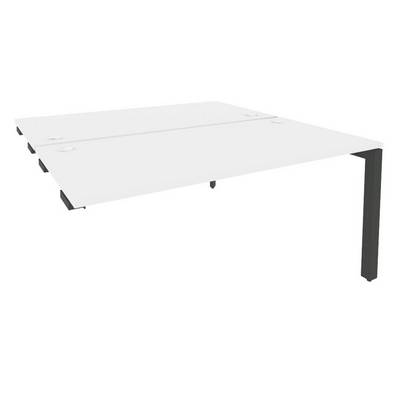 Onix O.MP-D.SPR-4.8 (Белый Бриллиант/Антрацит) Стол-приставка двойной на П-образном м/к к опорным элем.