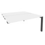 Onix O.MP-D.SPR-4.8 (Белый Бриллиант/Антрацит) Стол-приставка двойной на П-образном м/к к опорным элем.