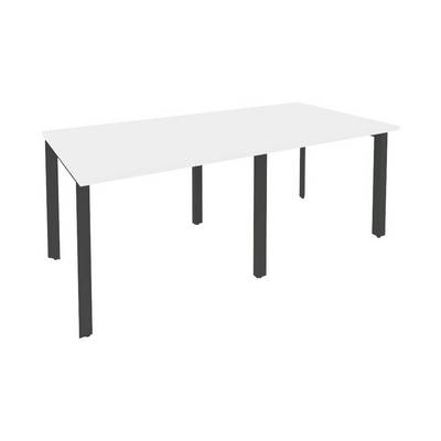 Onix O.MP-PRG-2.1 (Белый Бриллиант/Антрацит) Стол переговорный (2 столешницы)
