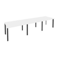 Onix O.MP-PRG-3.2 (Белый Бриллиант/Антрацит) Стол переговорный (3 столешницы)