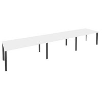 Onix O.MP-PRG-3.4 (Белый Бриллиант/Антрацит) Стол переговорный (3 столешницы)