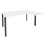 Onix O.MP-SA-4R (Белый Бриллиант/Антрацит) Стол эргономичный правый на П-образном м/к