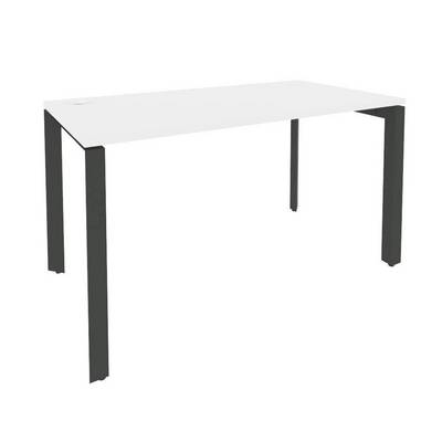 Onix O.MP-SP-3.7 (Белый Бриллиант/Антрацит) Стол рабочий на П-образном м/к