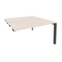 Onix O.MP-D.SPR-3.7 (Денвер Светлый/Антрацит) Стол-приставка двойной на П-образном м/к к опорным элем.