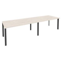 Onix O.MP-PRG-2.4 (Денвер Светлый/Антрацит) Стол переговорный (2 столешницы)