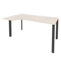 Onix O.MP-SA-1L (Денвер Светлый/Антрацит) Стол эргономичный левый на П-образном м/к