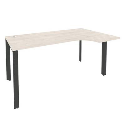 Onix O.MP-SA-1R (Денвер Светлый/Антрацит) Стол эргономичный правый на П-образном м/к