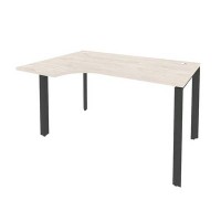 Onix O.MP-SA-2L (Денвер Светлый/Антрацит) Стол эргономичный левый на П-образном м/к
