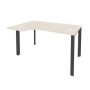 Onix O.MP-SA-2L (Денвер Светлый/Антрацит) Стол эргономичный левый на П-образном м/к