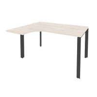 Onix O.MP-SA-3L (Денвер Светлый/Антрацит) Стол эргономичный левый на П-образном м/к