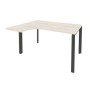 Onix O.MP-SA-3L (Денвер Светлый/Антрацит) Стол эргономичный левый на П-образном м/к