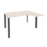 Onix O.MP-SA-3R (Денвер Светлый/Антрацит) Стол эргономичный правый на П-образном м/к