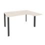 Onix O.MP-SA-3R (Денвер Светлый/Антрацит) Стол эргономичный правый на П-образном м/к