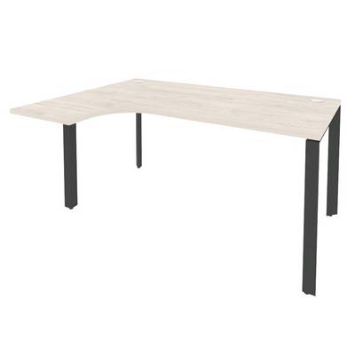 Onix O.MP-SA-4L (Денвер Светлый/Антрацит) Стол эргономичный левый на П-образном м/к