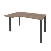 Onix O.MP-SA-2L (Дуб Аризона/Антрацит) Стол эргономичный левый на П-образном м/к