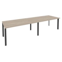 Onix O.MP-PRG-2.4 (Дуб Аттик/Антрацит) Стол переговорный (2 столешницы)