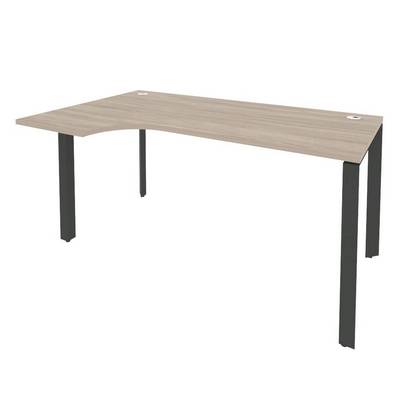 Onix O.MP-SA-1L (Дуб Аттик/Антрацит) Стол эргономичный левый на П-образном м/к