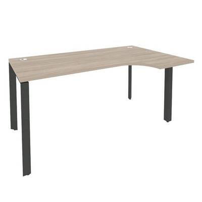 Onix O.MP-SA-1R (Дуб Аттик/Антрацит) Стол эргономичный правый на П-образном м/к
