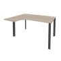 Onix O.MP-SA-3L (Дуб Аттик/Антрацит) Стол эргономичный левый на П-образном м/к