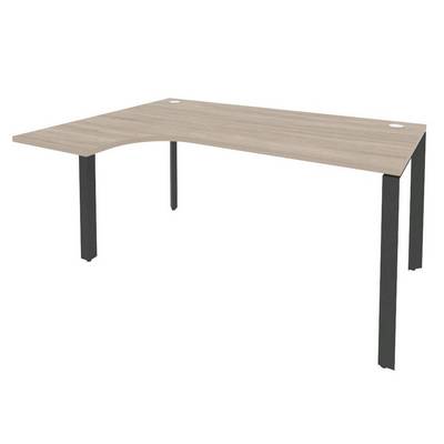 Onix O.MP-SA-4L (Дуб Аттик/Антрацит) Стол эргономичный левый на П-образном м/к