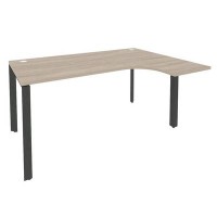 Onix O.MP-SA-4R (Дуб Аттик/Антрацит) Стол эргономичный правый на П-образном м/к