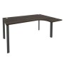 Onix O.MP-SA-4R (Дуб Мали/Антрацит) Стол эргономичный правый на П-образном м/к