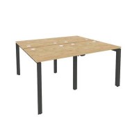 Onix O.MP-D.RS-4.0.7 (Тиквуд Светлый/Антрацит) Рабочая станция на П-образном м/к