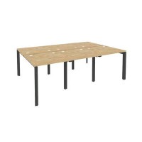 Onix O.MP-D.RS-6.0.8 (Тиквуд Светлый/Антрацит) Рабочая станция на П-образном м/к