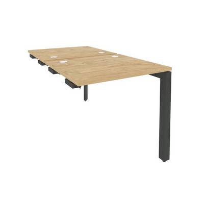 Onix O.MP-D.SPR-0.7 (Тиквуд Светлый/Антрацит) Стол-приставка двойной на П-образном м/к к опорным элем.