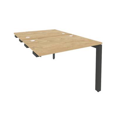 Onix O.MP-D.SPR-1.7 (Тиквуд Светлый/Антрацит) Стол-приставка двойной на П-образном м/к к опорным элем.