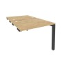 Onix O.MP-D.SPR-1.8 (Тиквуд Светлый/Антрацит) Стол-приставка двойной на П-образном м/к к опорным элем.