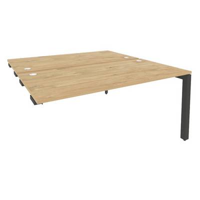 Onix O.MP-D.SPR-4.8 (Тиквуд Светлый/Антрацит) Стол-приставка двойной на П-образном м/к к опорным элем.