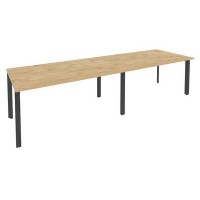 Onix O.MP-PRG-2.4 (Тиквуд Светлый/Антрацит) Стол переговорный (2 столешницы)