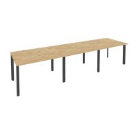 Onix O.MP-PRG-3.2 (Тиквуд Светлый/Антрацит) Стол переговорный (3 столешницы)