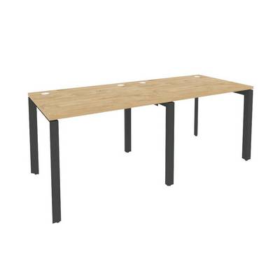 Onix O.MP-RS-2.1.8 (Тиквуд Светлый/Антрацит) Рабочая станция на П-образном м/к