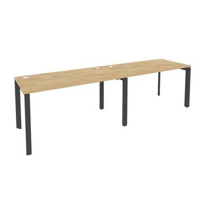 Onix O.MP-RS-2.3.7 (Тиквуд Светлый/Антрацит) Рабочая станция на П-образном м/к