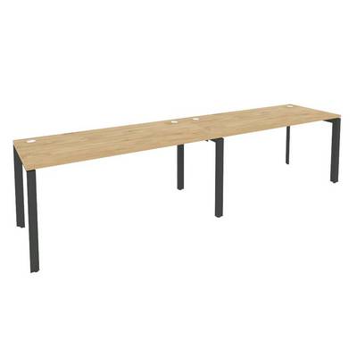 Onix O.MP-RS-2.4.7 (Тиквуд Светлый/Антрацит) Рабочая станция на П-образном м/к