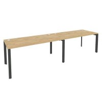 Onix O.MP-RS-2.4.8 (Тиквуд Светлый/Антрацит) Рабочая станция на П-образном м/к