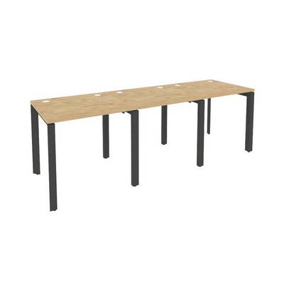 Onix O.MP-RS-3.0.7 (Тиквуд Светлый/Антрацит) Рабочая станция на П-образном м/к